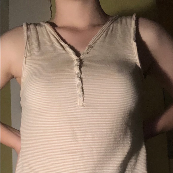 Anthropologie NWT 9-H15 STCL orange striped tank - Picture 3 of 4